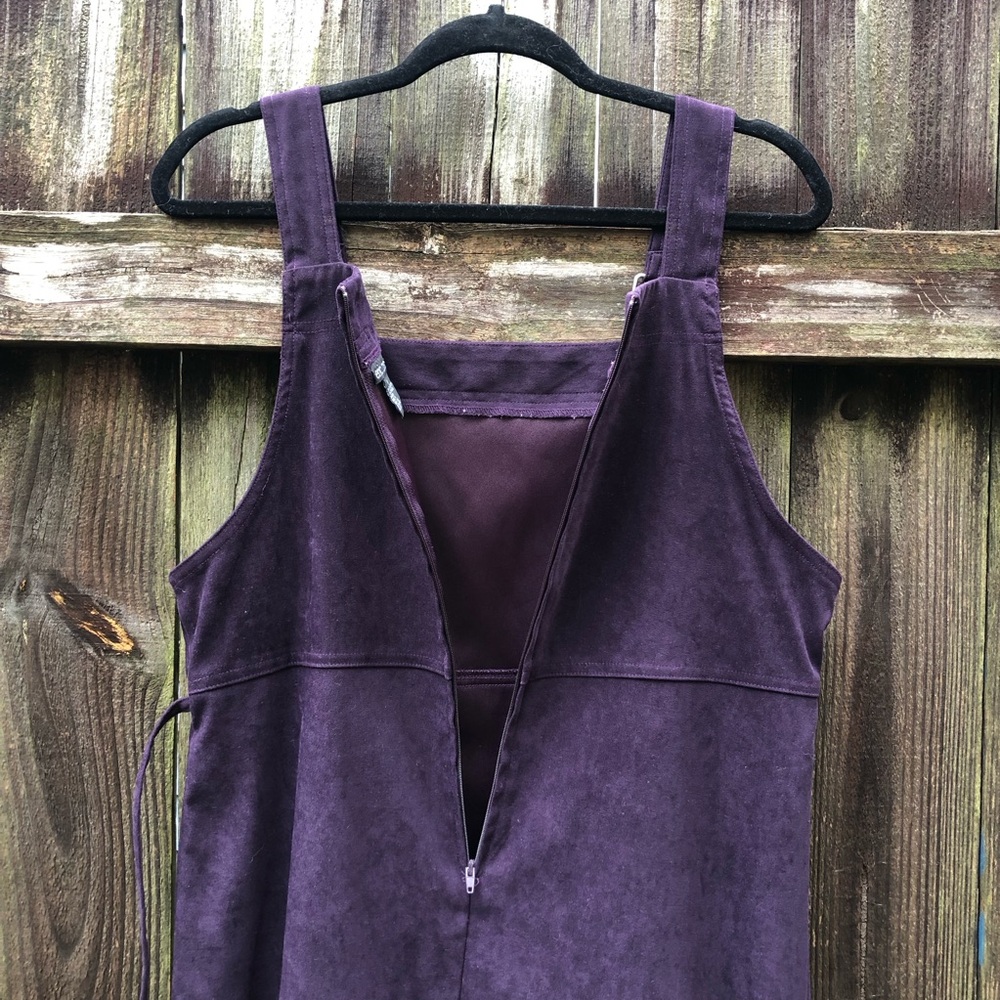 Eric Charles Vintage Smock Dress Pinafore Jumper Size M Purple - Picture 11 of 13